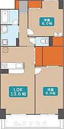 MYM千代田 2LDKの間取図画像