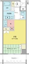 鶴舞ガーデンコート ワンルームの間取図画像