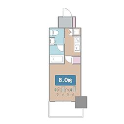 レジディア高岳 1Kの間取図画像