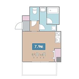 レジディア高岳 ワンルームの間取図画像