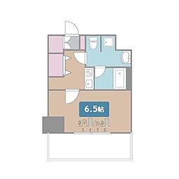 レジディア高岳 1Kの間取図画像