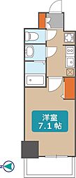 プレサンス久屋大通公園セラフィ 1Kの間取図画像