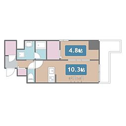 E-city大須 1LDKの間取図画像