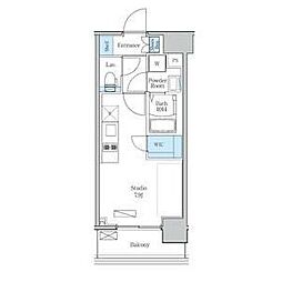 デュオフラッツ鶴舞 ワンルームの間取図画像