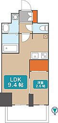 プレサンス鶴舞パークグラッド 1LDKの間取図画像