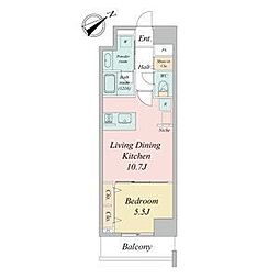 グランルクレ新栄イースト 1LDKの間取図画像
