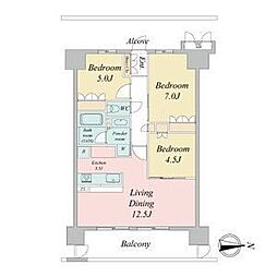 ラフィシア上前津 3LDKの間取図画像