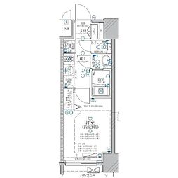 ディアレイシャス矢場町 1Kの間取図画像