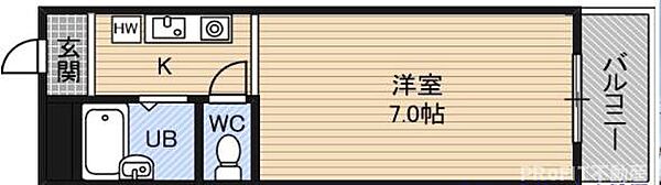 コート桜川 ｜大阪府大阪市浪速区桜川4丁目(賃貸マンション1R・7階・19.50㎡)の写真 その6