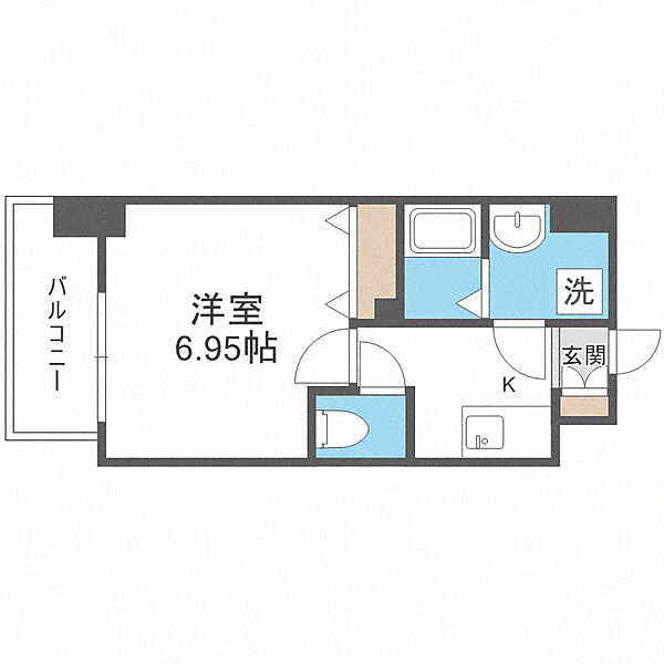 大阪府大阪市浪速区桜川2丁目(賃貸マンション1K・9階・23.73㎡)の写真 その9