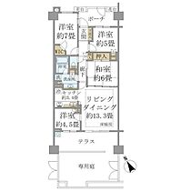 東京都小平市花小金井南町1丁目（賃貸マンション4LDK・1階・85.85㎡） その2