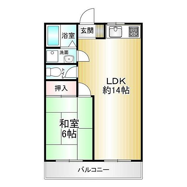 東京都小平市学園東町2丁目(賃貸マンション1LDK・2階・44.63㎡)の写真 その2