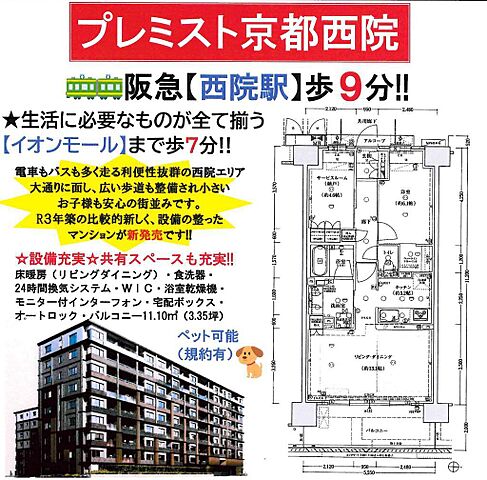 間取り プレミスト京都西院 1階/-