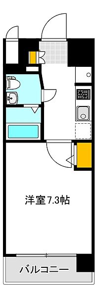 エグゼ難波WESTリバー ｜大阪府大阪市浪速区木津川1丁目(賃貸マンション1K・2階・23.46㎡)の写真 その2