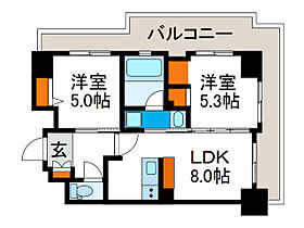 エステムプラザ難波WESTリバークロス  ｜ 大阪府大阪市浪速区幸町3丁目（賃貸マンション2LDK・4階・41.65㎡） その2