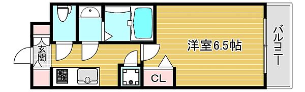 ベイサイドパークOSAKAノースレジデンシス ｜大阪府大阪市港区波除2丁目(賃貸マンション1K・8階・22.84㎡)の写真 その2