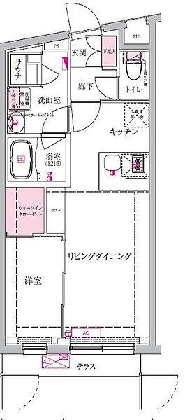 ベルシードステアー西早稲田 102｜東京都新宿区西早稲田３丁目(賃貸マンション1LDK・1階・35.98㎡)の写真 その2