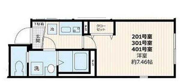 ベルシードステアー武蔵関 201｜東京都練馬区関町東１丁目(賃貸マンション1K・2階・24.02㎡)の写真 その2