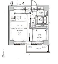 ベルシードアルファ押上イースト 7階1LDKの間取り