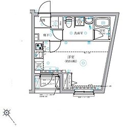 ベルシードステアーアルファ西日暮里 101 1階ワンルームの間取り