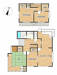 柴田郡柴田町西船迫4丁目　戸建て 4LDKの間取り