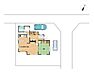 間取り：【10月12日まで現況販売】【区画図】2方向接道です。