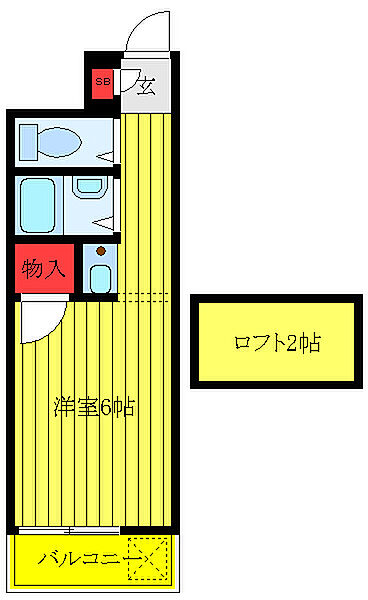 フォーラムセブン 205｜東京都板橋区泉町(賃貸アパート1R・2階・16.50㎡)の写真 その2