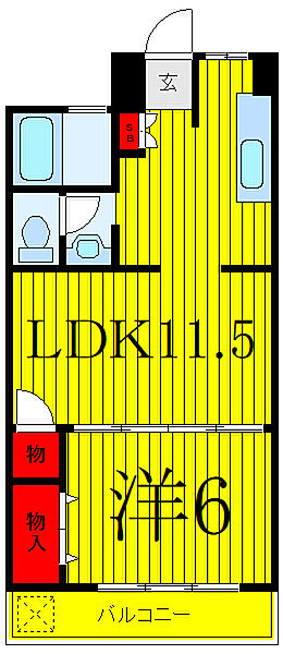 サアラ成増 40D｜東京都板橋区成増3丁目(賃貸マンション1LDK・4階・38.00㎡)の写真 その2