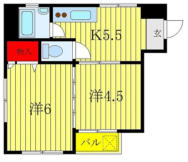 メゾン藤掛 301｜東京都板橋区本町(賃貸マンション2K・3階・30.52㎡)の写真 その2