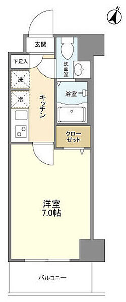 アルファコート西川口26 ｜埼玉県川口市並木2丁目(賃貸マンション1K・6階・22.15㎡)の写真 その2