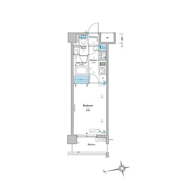 ルフォンプログレ赤羽 306｜東京都北区赤羽台3丁目(賃貸マンション1K・3階・25.60㎡)の写真 その2