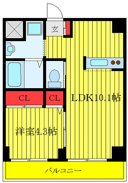 プレデパルク3 202｜東京都板橋区大山西町(賃貸マンション1LDK・5階・33.62㎡)の写真 その2