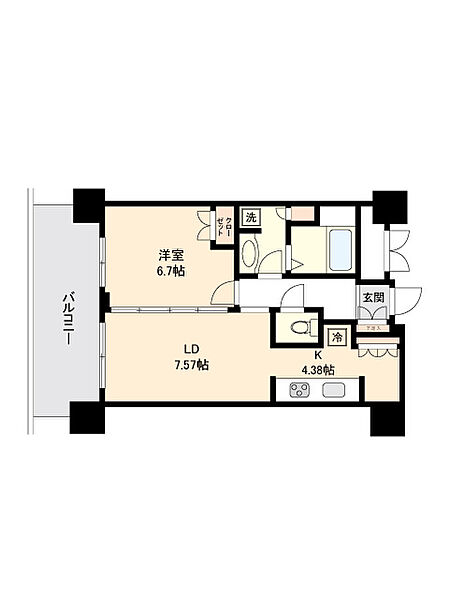 リボンシティコミュニティ ｜埼玉県川口市並木元町(賃貸マンション1LDK・11階・45.62㎡)の写真 その2