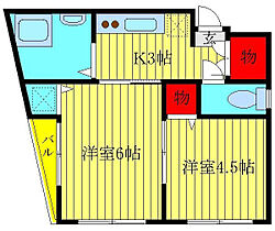 山田マンション 202 ｜ 東京都北区赤羽西4丁目（賃貸マンション2K・2階・32.58㎡） その2