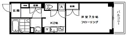 クレストヒルズ恵比寿 1Kの間取図画像
