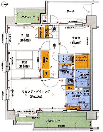 3面採光で陽当...