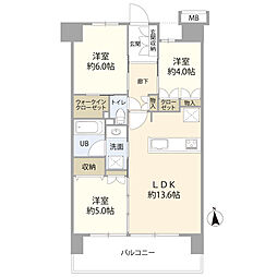 イニシア板橋浮間公園 3LDKの間取図画像