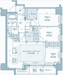 間取図画像 3SLK