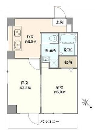 ゆとりの2部屋...