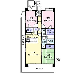 サンクレイドル青砥ファルカロビオ 3LDKの間取図画像