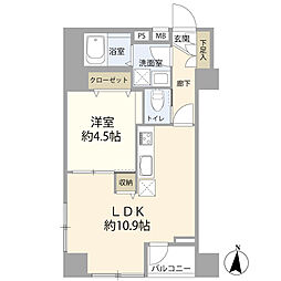 タカシマ両国マンション 1LDKの間取図画像