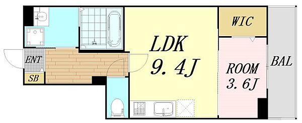 Casa Branche ｜大阪府大阪市北区中崎1丁目(賃貸マンション1LDK・1階・36.99㎡)の写真 その2