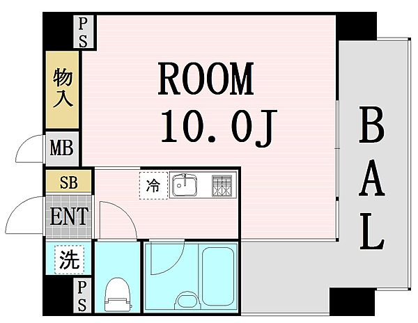 クレール東天満 ｜大阪府大阪市北区天満橋1丁目(賃貸マンション1R・8階・29.82㎡)の写真 その2