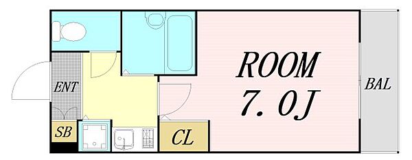 ディナスティ清水谷3 ｜大阪府大阪市中央区上町1丁目(賃貸マンション1K・2階・18.70㎡)の写真 その1