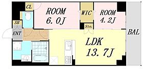 大阪府豊中市本町4丁目（賃貸マンション2LDK・3階・57.40㎡） その2