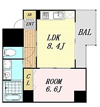 大阪府大阪市北区中津7丁目（賃貸マンション1LDK・8階・39.87㎡） その2