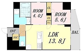 大阪府大阪市阿倍野区三明町2丁目（賃貸マンション2LDK・5階・57.79㎡） その2