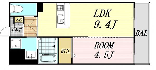 第22関根マンション ｜大阪府吹田市垂水町3丁目(賃貸マンション1LDK・15階・35.46㎡)の写真 その2