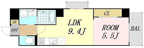 メゾン大淀 ｜大阪府大阪市北区長柄中3丁目(賃貸マンション1LDK・6階・38.17㎡)の写真 その2