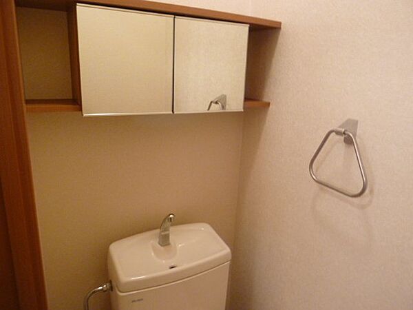 画像15:トイレ戸棚・ミラー付き